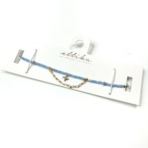3/$30 Ettika | Beaded Periwinkle Gold Beaded Chain Star Choker Necklace NEW!